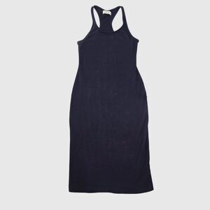 Abercrombie & Fitch Womens Navy Fitted Midi Dress‎ MED Racerback Bodycon Casual